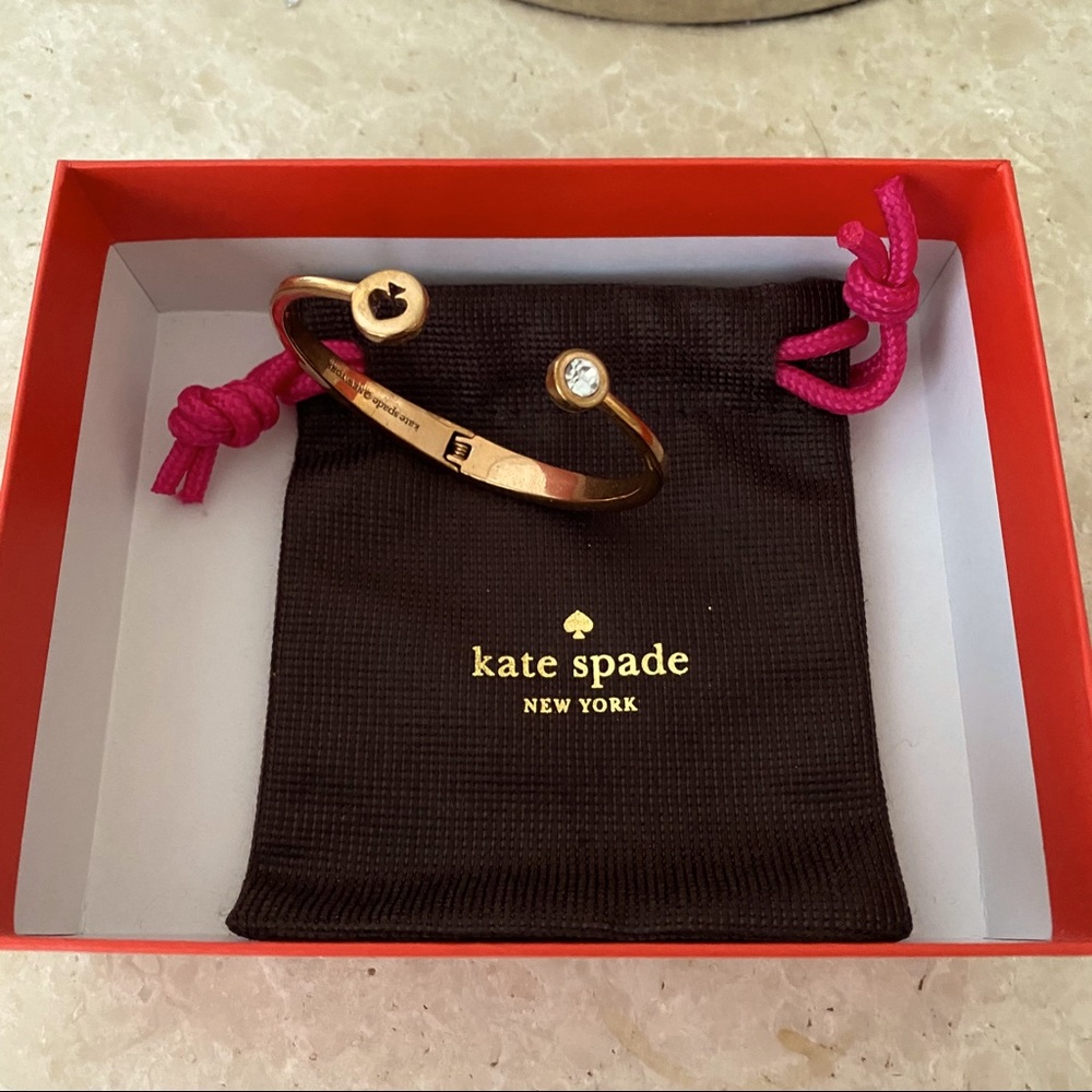 KATE SPADE rose gold hinged cuff bracelet